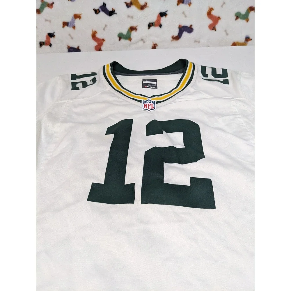 Nike‎ Green Bay Packers Aaron Rodgers 12 Jersey Womens Medium White NFL On Field